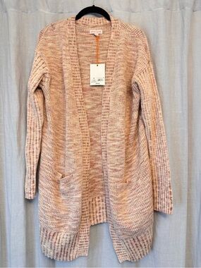 NWT Knox Rose Cozy Marled Open Front Cardigan Sz M